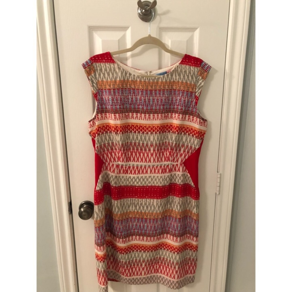 Antonio Melani Multicolor Geometric Workwear Dress